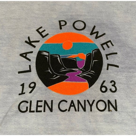 Lake Powell Glen Canyon Ombre Long Sleeve Sunset T Shirt EUC - Picture 2 of 4